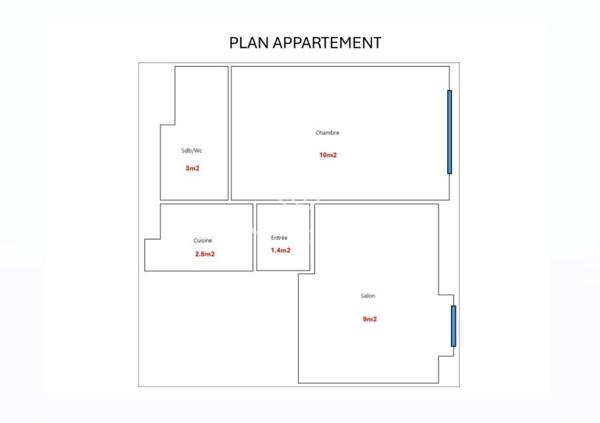 Appartement à vendre 1 pièce de 26 m²