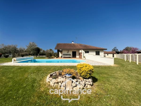 MAISON 4 CHAMBRES AVEC PISCINE – DEPENDANCES – 1 604 m² DE TERRAIN CLOS