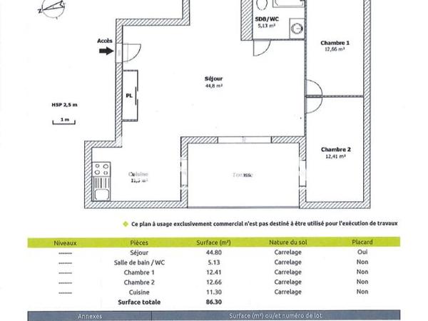 Location Appartement 3 pièces 86.3 m² - 50 RUE ST HONORE Bourgoin-jallieu 38300