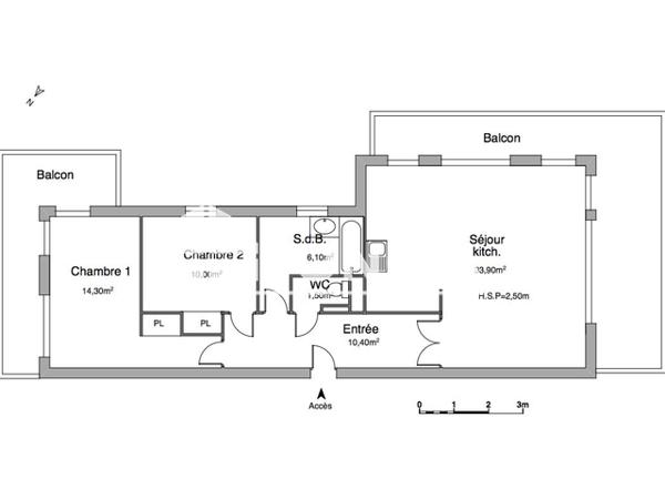 Location Appartement 3 pièces 76.2 m² - 32 AVENUE RAYMOND MANAUD Bruges 33520