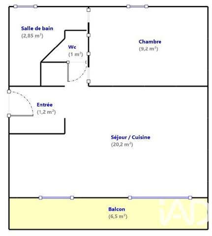 Appartement à vendre 2 pièces 34,5 m² Gattières