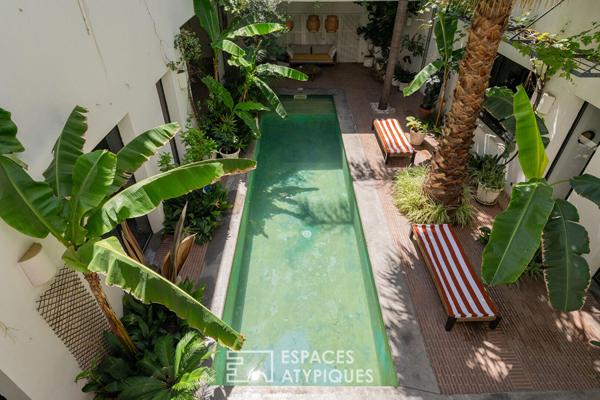 Riad contemporain avec patio et piscine au coeur de Saint-Victor
