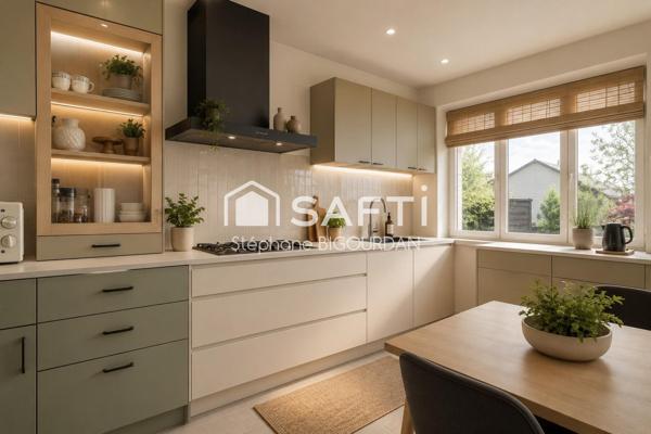 Maison Châtillon : 97m², 4 ch, terrain 350m², lisière forêt.