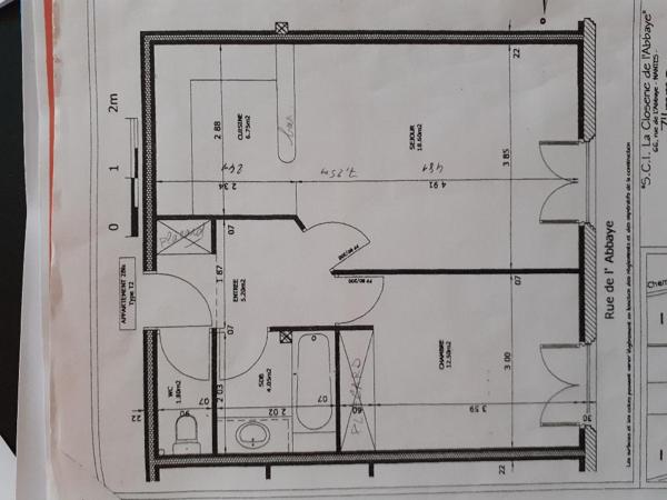 Appartement T2 NANTES Bourderies, Boucardière - 48.9 m2  750 Euros