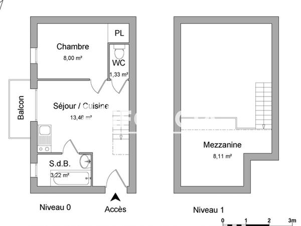 Location Appartement 2 pièces 34.12 m² - 3 PASSAGE PYRENEES Mont De Marsan 40000