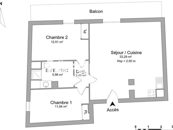 Location Appartement 3 pièces 66.13 m² - 331 AVENUE PIERRE MENDES FRANCE Nimes 30000