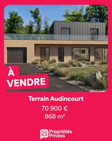 Terrain à bâtir de 868 m²