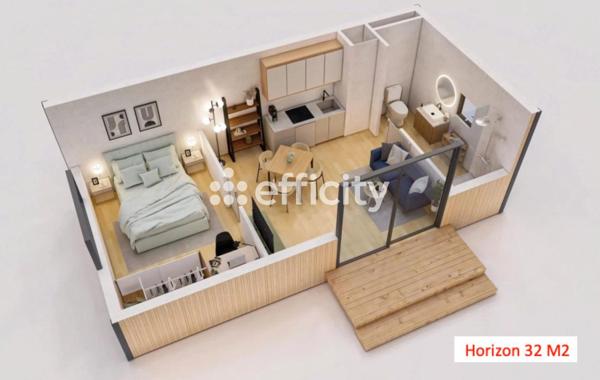 Maison 1 pièce - 15 m²