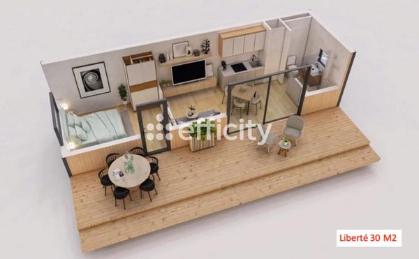 Maison 1 pièce - 15 m²