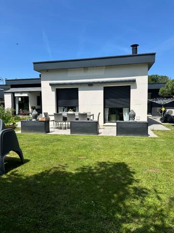 bois guillaume Maison moderne toit plat 150m² plein pied jardin 750m² garage 3 chambres suite parentale DPE B quartier collège leonard de vinci