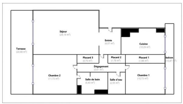 Le Cannet – 83m2 - Résidence de standing avec piscine, vue mer et parc