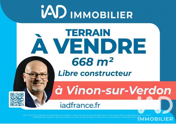 Terrain à vendre 668 m² Vinon-sur-Verdon