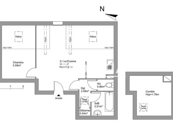Location Appartement 2 pièces 35 m² - 10 RUE DE LAUNAY Chilly - Mazarin 91380