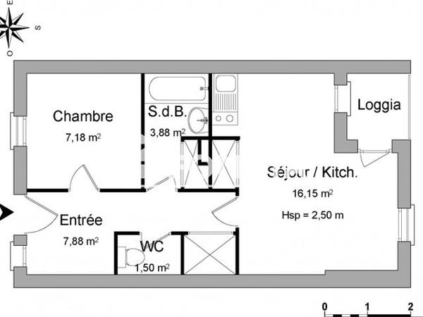 Location Appartement 2 pièces 36.59 m² - RESIDENCE L'EPERON BATIMENT LES EMBRUNS - 9 RUE DU CHEMIN VERT Chatelaillon 17340