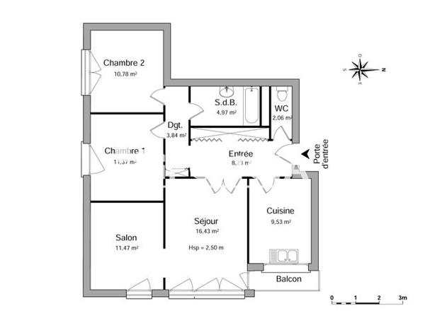 Location Appartement 4 pièces 76.1 m² - 6 RUE MEURISSE Montigny Les Metz 57950