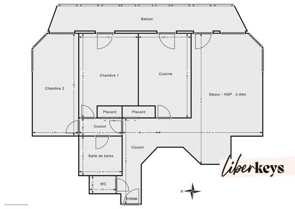 Appartement T3 75m² + terrasse 15m² sans vis-à-vis | Gratte-Ciel | Villeurbanne