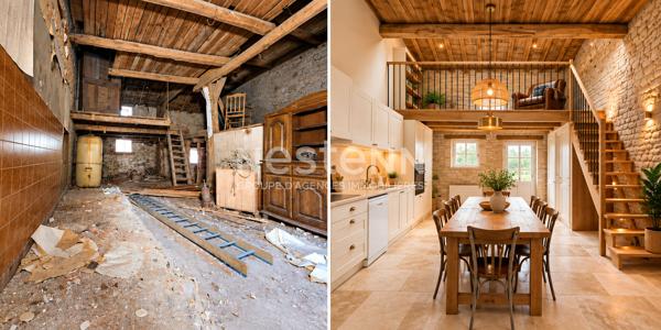 Maison en pierre à rénover -148 m² de potentiel, cave voûtée et 2 659 m² de terrain à Crenay