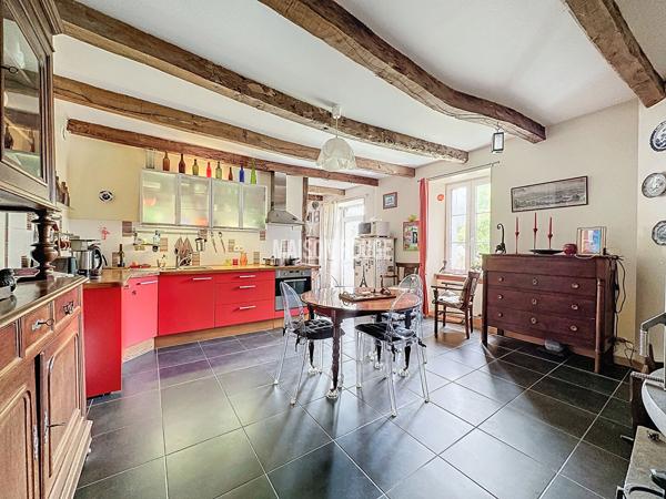 Maison en pierre rénovée 4 chambres avec dépendances sur grand terrain au coeur du Bourg de Plumaudan