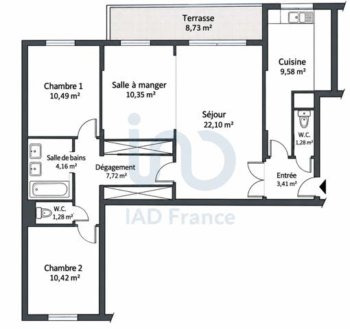 Appartement à vendre 4 pièces 80 m² Le Raincy