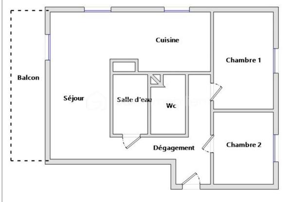 Appartement de 46,40 m²