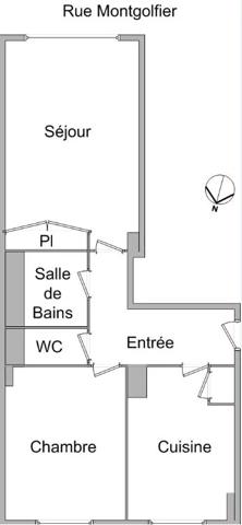 APPARTEMENT T2 A LOUER - LYON 6EME ARRONDISSEMENT Mongolfier-Le Lycee 51.34 m 2 906,84 € charges comprises par mois