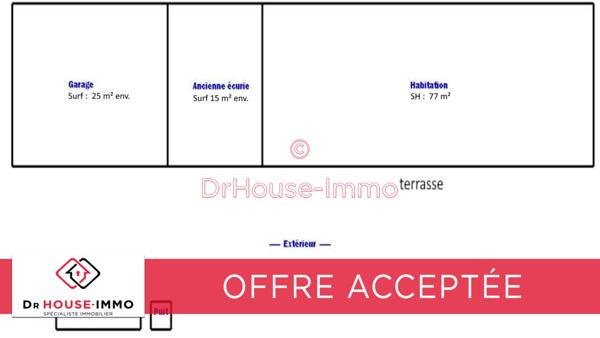 Maison à vendre 3 pièces de 77 m²