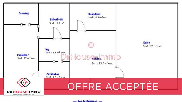Maison à vendre 3 pièces de 77 m²
