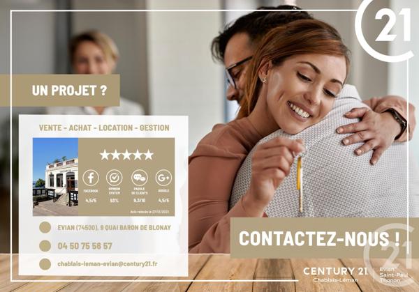 Appartement Studio à vendre  1 pièce - 27,47 m2 EVIAN LES BAINS - 74