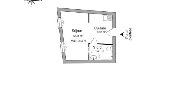Location Studio 22.66 m² - Flins-sur-seine 78410