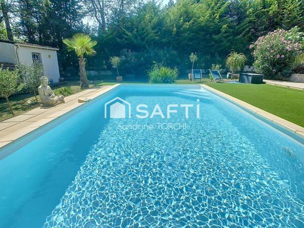 Villa 120m² sur 1400m² de terrain plat avec piscine à Lorgues(83510)