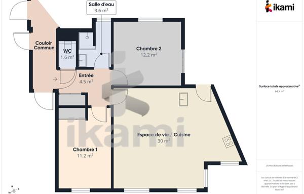 Appartement de 66 m²