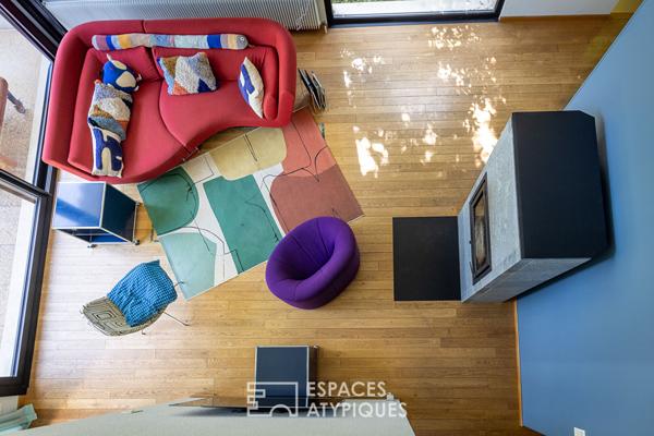 Lumineuse maison d’architecte avec terrain au calme