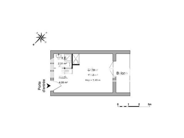 Location Studio 20.2 m² - 16 RUE JEAN HENRI SCHNITZLER Strasbourg 67000