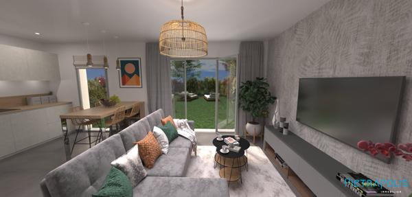 Vente T3 DUPLEX neuf avec jardin et 2 places de parking