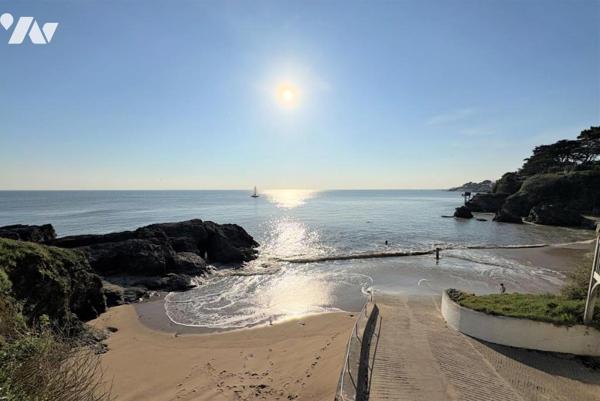Pornic Joselière, plage de la Birochère, studio face mer, cave, garage, terrasse