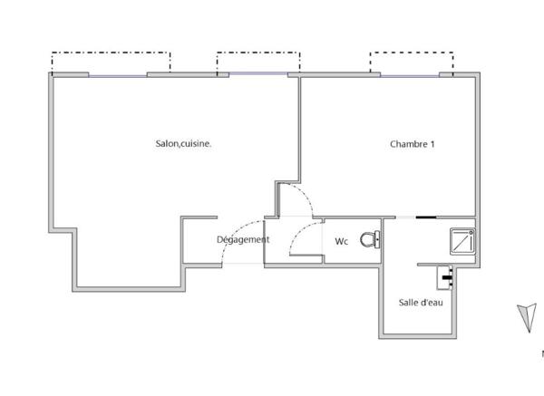 Appartement 2 pièces - 38 m²