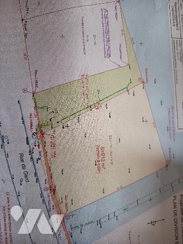 Terrain à bâtir de 912m2