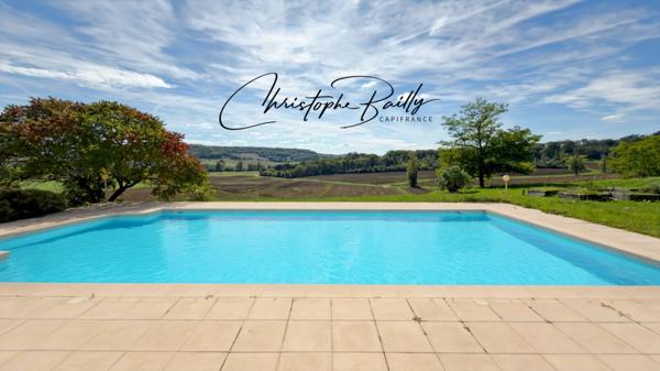 Lauzerte, Tarn-et-Garonne (82) — Propriété rénovée en pierres près de Montauban avec piscine