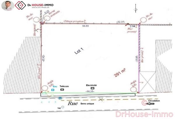 Terrain à vendre de 291 m²