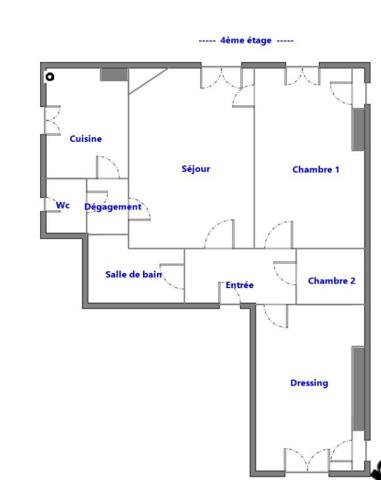 Appartement 3 pièces Paris 17 ème