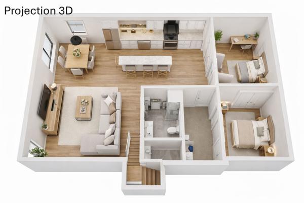 Appartement Type 3 entièrement refait à neuf