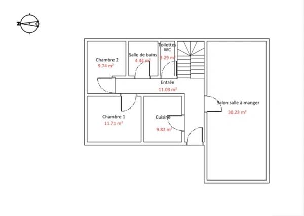 Maison à vendre 6 pièces COMBRIT (29) Sainte-Marine la plage à pied, quartier calme, en impasse. 2 chambres au rez-de-chaussée