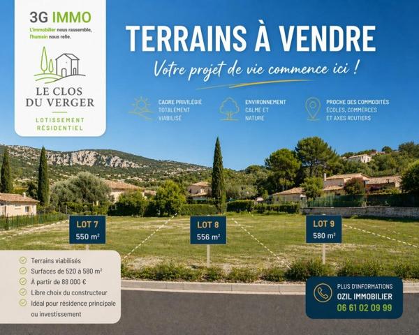 Vente / Terrain constructible