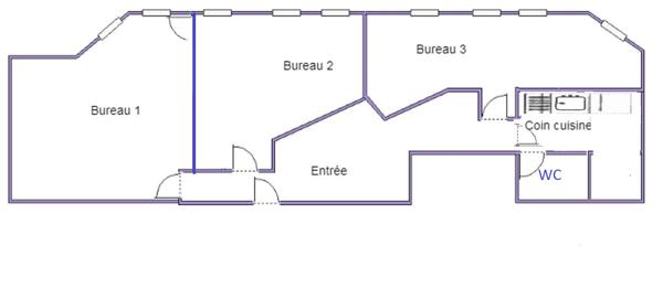 93160 Noisy le grand- Mont d'Est - Murs , Bureaux 67 m² , Quartier d'affaires