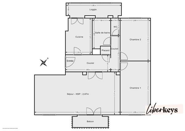 Appartement T3 de 72m² + balcon et loggia | Les Poulettes | Villeurbanne