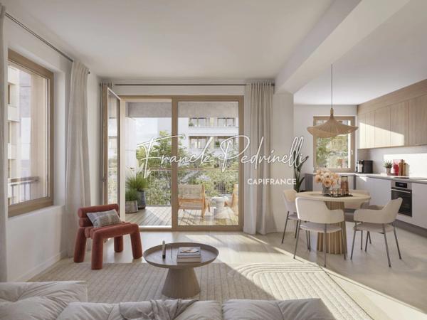 Appartement T4 de standing avec balcon vue dégagée au 8e étage – Lyon Confluence