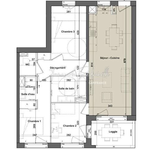 Appartement T4 de standing avec balcon vue dégagée au 8e étage – Lyon Confluence
