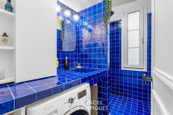 Dernier étage sous les toits repensé par architecte dans le Haut Marais