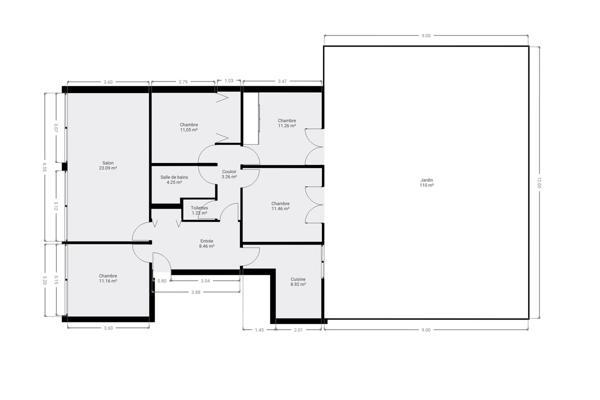 Appartement 5 pièces - 94 m² Exclusivité