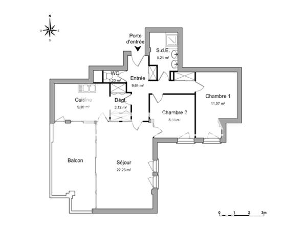 Location Appartement 3 pièces 70.5 m² - 8 RUE JEAN ROSTAND Tarbes 65000
